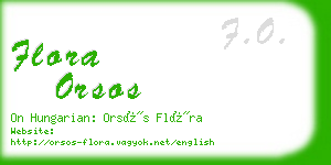 flora orsos business card